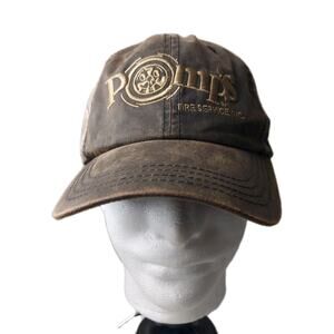 REALTREE Xtra Brown Camouflage Hat Camo "POMP'S Tree Service" One Size Adjustabl